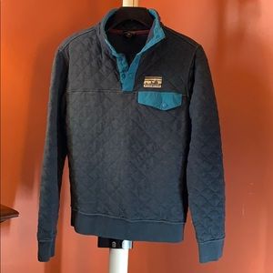 Patagonia Quilted Retro Logo Snap T, Blue, XXS